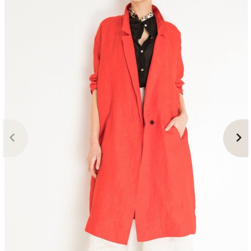 Giada Forte Oversized Linen Coat